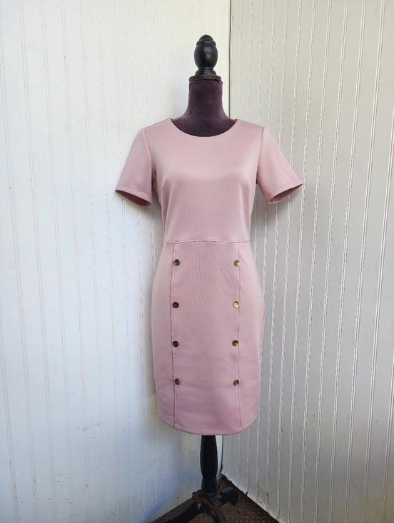 Enfocus Studio Dresses & Skirts - Enfocus Studio Womens Blush Pink Sleeveless Fitted Classic Button Dress 6